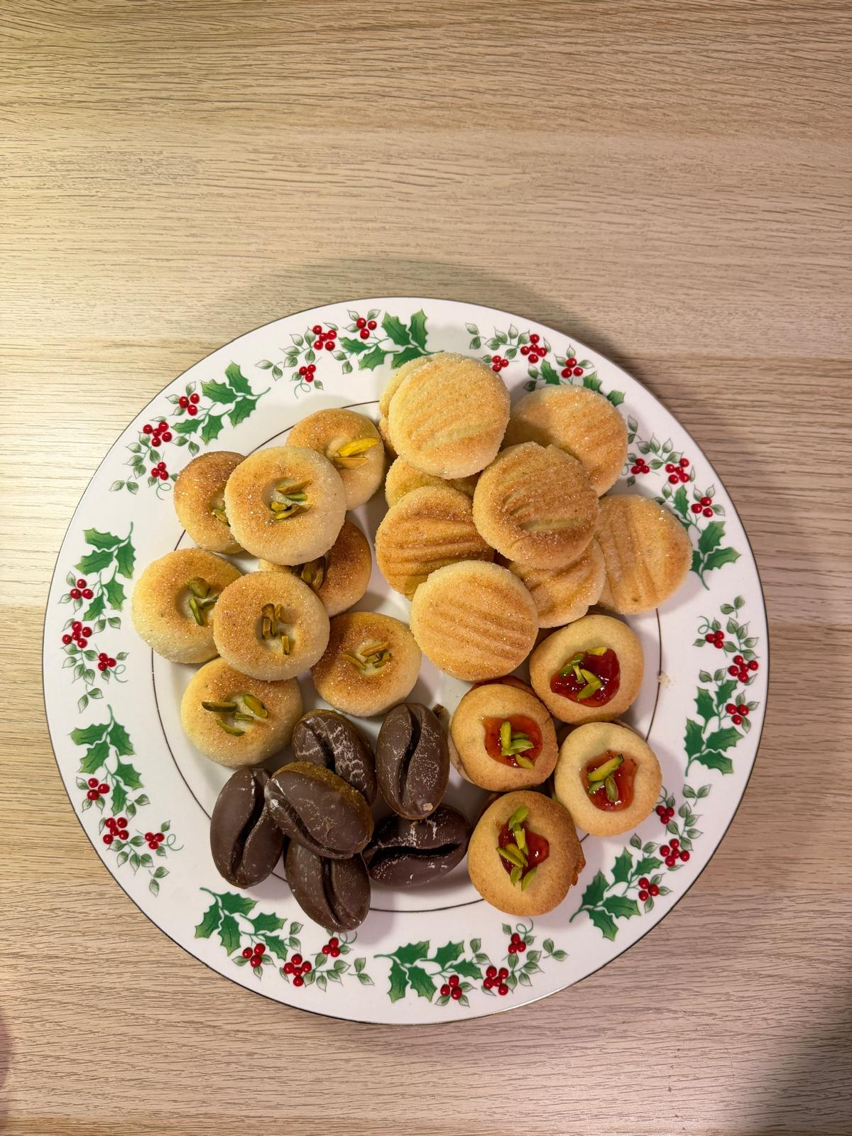 Assorted pastry platter with cookies and treats