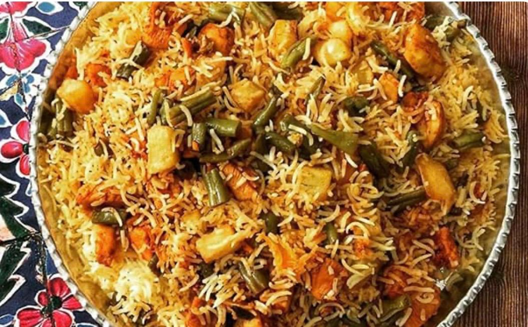 Persian Polo with saffron and nuts